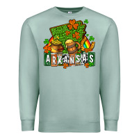Seafoam St. Patrick's Arkansas Premium Sweatshirt - OliviaCreatesArt