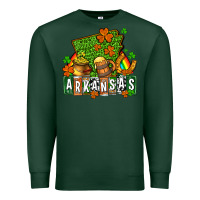 Sports Green St. Patrick's Arkansas Premium Sweatshirt - OliviaCreatesArt