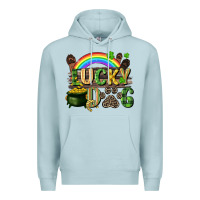 Blue Mist Lucky dog St. Patrick's Day Premium Hoodie - CowGirlArtShop
