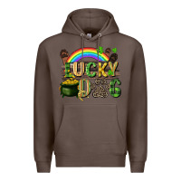 Coffee Lucky dog St. Patrick's Day Premium Hoodie - CowGirlArtShop