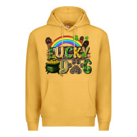 Mustard Lucky dog St. Patrick's Day Premium Hoodie - CowGirlArtShop