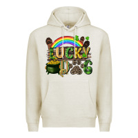 Oatmeal Heather Lucky dog St. Patrick's Day Premium Hoodie - CowGirlArtShop