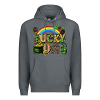 Rock Lucky dog St. Patrick's Day Premium Hoodie - CowGirlArtShop