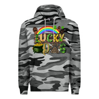 Slate Camo Lucky dog St. Patrick's Day Premium Hoodie - CowGirlArtShop