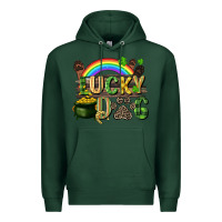 Sports Green Lucky dog St. Patrick's Day Premium Hoodie - CowGirlArtShop
