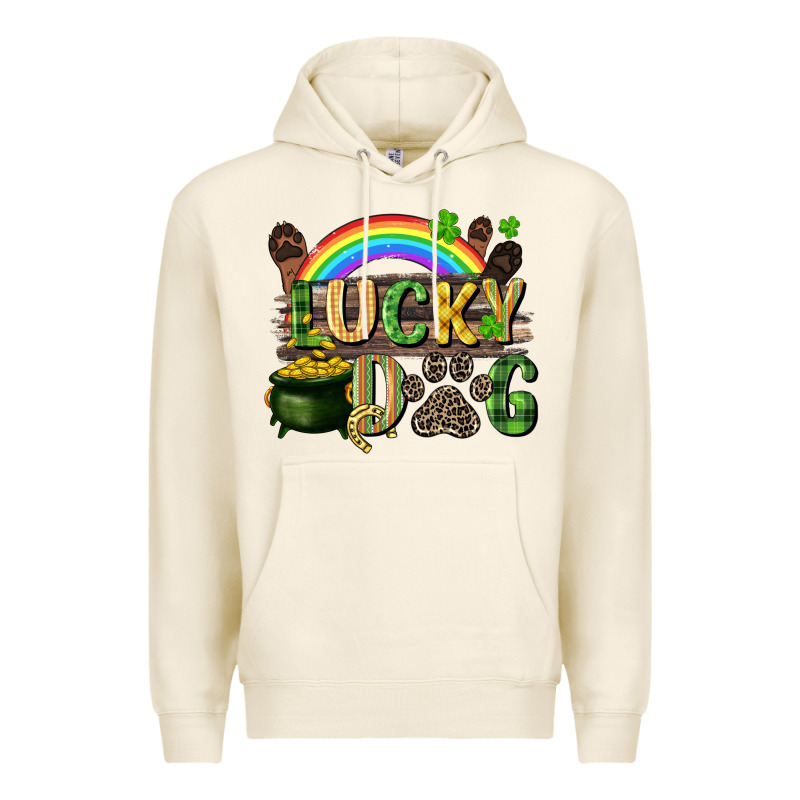 Lucky Dog St. Patrick's Day Premium Hoodie by CowGirlArtShop | Teevron