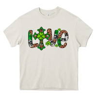 Cream Western St. Patrick's Day Love Cross Heavy Core Tee - Artiststas