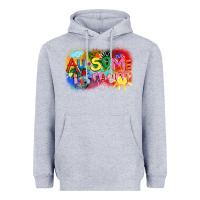 Heather Grey Au-some mom Autism Heavyweight Hoodie - FaDigitalArtStudio