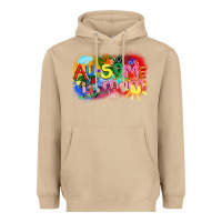 Mushroom Au-some mom Autism Heavyweight Hoodie - FaDigitalArtStudio
