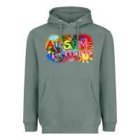 Sage Au-some mom Autism Heavyweight Hoodie - FaDigitalArtStudio