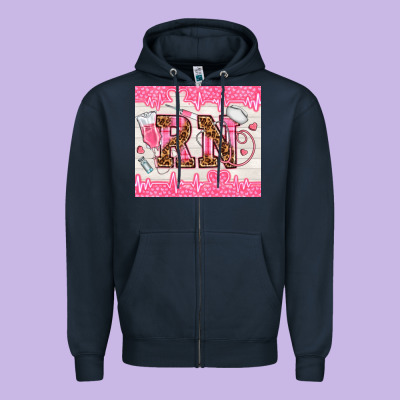 Nurse Rn Zipper Hoodie Designed By Tumblerdesignbyshophia