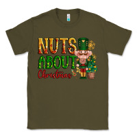 Army Green Nuts about Christmas Nutcracker Classic Tee - NancyCooperArtShop