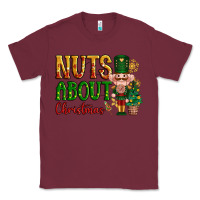 Burgundy Nuts about Christmas Nutcracker Classic Tee - NancyCooperArtShop
