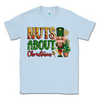 Dusty Blue Nuts about Christmas Nutcracker Classic Tee - NancyCooperArtShop