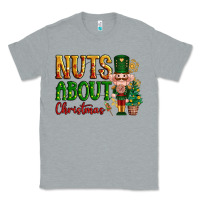Heather Grey Nuts about Christmas Nutcracker Classic Tee - NancyCooperArtShop
