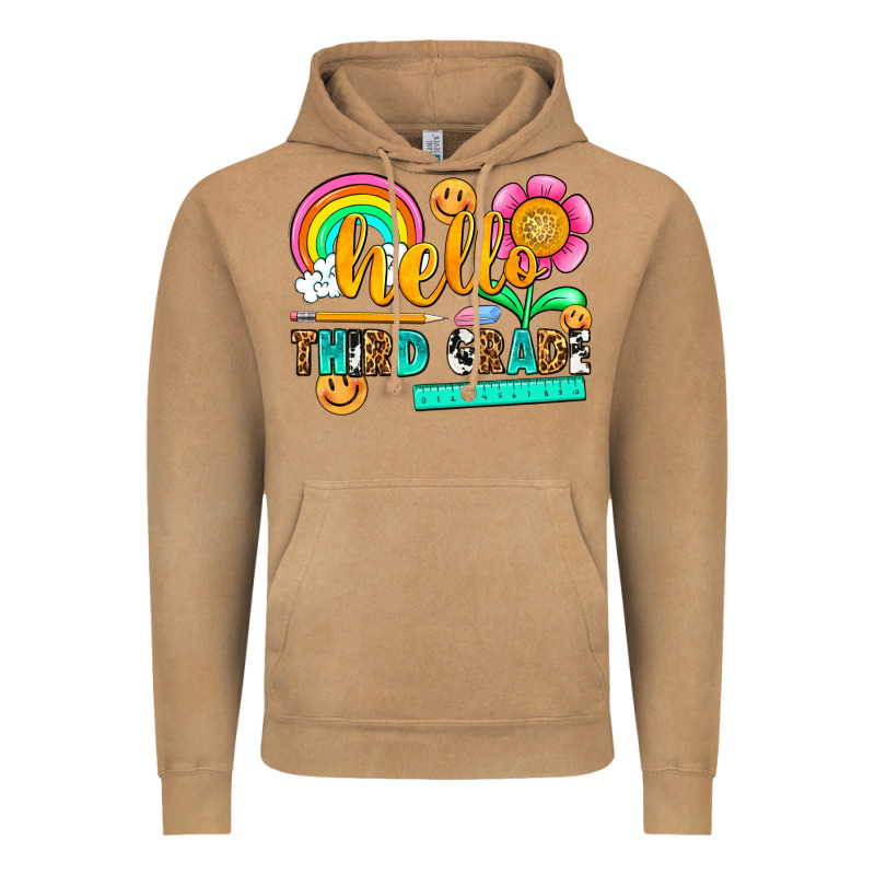 Hello Third Grade Vintage Hoodie by NancyCooperArtShop | Teevron