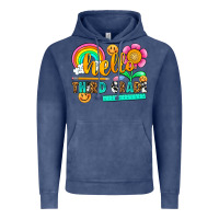 Vintage Denim hello third grade Vintage Hoodie - NancyCooperArtShop