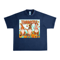 Navy thankful gnome Urban Heavy Tee - MaliasSmallBusiness