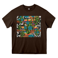 Chocolate Brown cactus gemstone Heavy Core Tee - AdoDesignShop