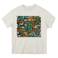 Cream cactus gemstone Heavy Core Tee - AdoDesignShop