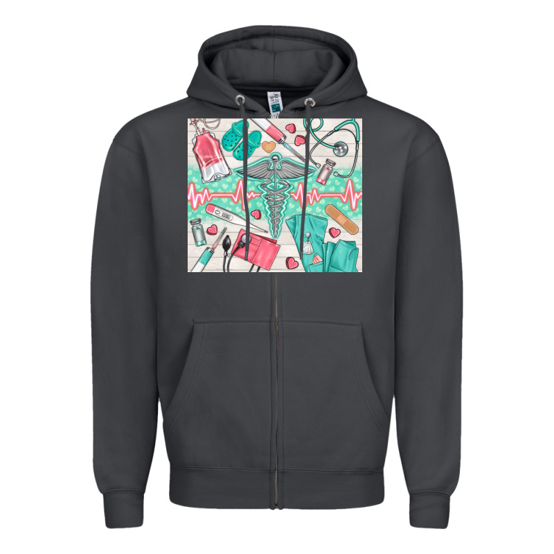 Nurse Medical Equipment Zipper Hoodie by TumblerDesignByShophia | Teevron