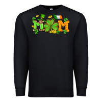 Black St. Patrick's Day mom Premium Sweatshirt - OliviaCreatesArt