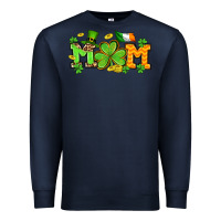 Navy St. Patrick's Day mom Premium Sweatshirt - OliviaCreatesArt