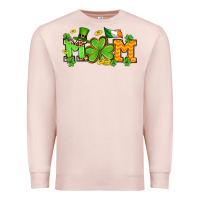 Pale Pink St. Patrick's Day mom Premium Sweatshirt - OliviaCreatesArt