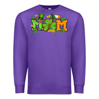 Purple St. Patrick's Day mom Premium Sweatshirt - OliviaCreatesArt