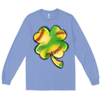 Colony Blue st. patrick's day clover softball Long Sleeve Tee - Artiststas