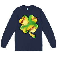 Navy st. patrick's day clover softball Long Sleeve Tee - Artiststas