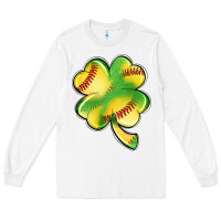 White st. patrick's day clover softball Long Sleeve Tee - Artiststas