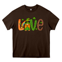 Chocolate Brown love gnome Heavy Core Tee - Artiststas