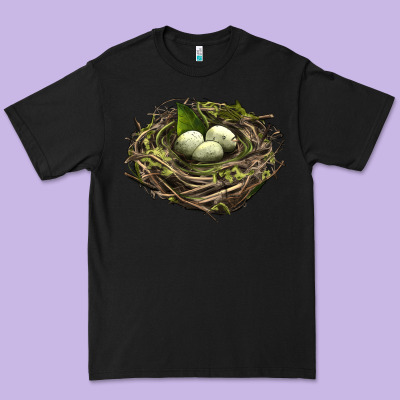 Bird Nest With Eggs Premium Tee Designed By Lillyallendesigns