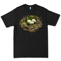 Black Bird Nest With Eggs Premium Tee - LillyAllenDesigns