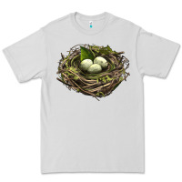 Dove Grey Bird Nest With Eggs Premium Tee - LillyAllenDesigns