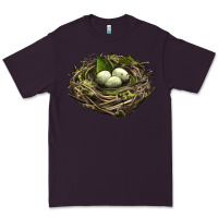 Plum Bird Nest With Eggs Premium Tee - LillyAllenDesigns