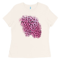 Bone pink leopard patch Ladies Tee - AdoDesignShop