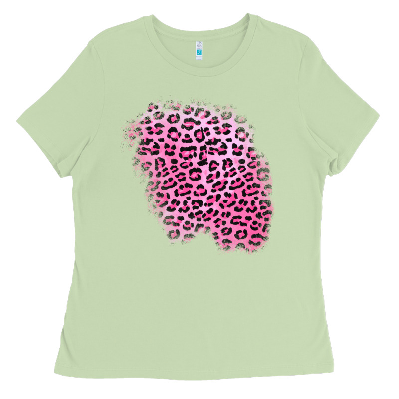Pink Leopard Patch Ladies Tee by AdoDesignShop | Teevron