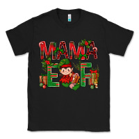 Black Mama Elf with Gift Christmas Classic Tee - NancyCooperArtShop