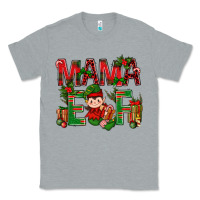 Heather Grey Mama Elf with Gift Christmas Classic Tee - NancyCooperArtShop