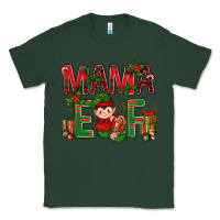 Sports Green Mama Elf with Gift Christmas Classic Tee - NancyCooperArtShop