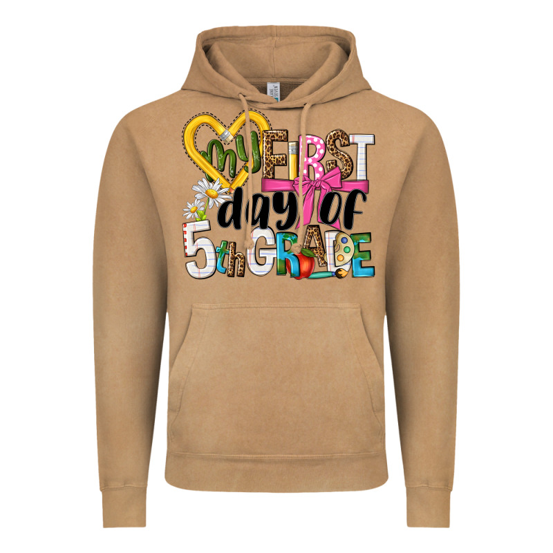 My First Day Of 5th Grade Vintage Hoodie by NancyCooperArtShop | Teevron