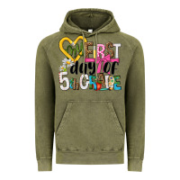 Vintage Olive my first day of 5th grade Vintage Hoodie - NancyCooperArtShop