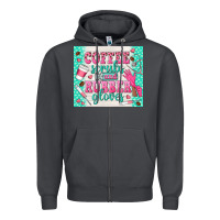 Smoke coffee scrubs and rubber gloves Zipper Hoodie - TumblerDesignByShophia