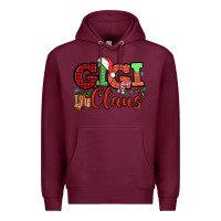 Burgundy Gigi claus christmas mother's day Premium Hoodie - HowdyJamesFarm