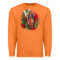 Carrot Our Lady Of Guadalupe Mexican Flag Cactus Roses Premium Sweatshirt - FaDigitalArtStudio
