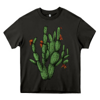 Asphalt cactus with flowers Heavy Core Tee - AdoDesignShop