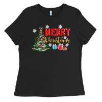 Merry Christmas Tree Ladies Tee | Teevron
