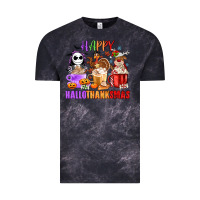 Cloud Black happy hallothanksmas Vintage Tee - MaliasSmallBusiness
